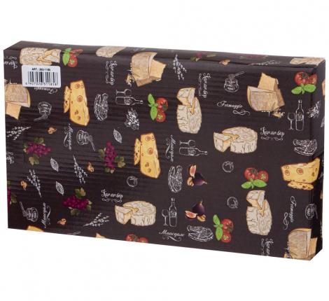 Набор для сыра "СЕКРЕТНЫЕ ИНГРЕДИЕНТЫ" (чёрный) 4 предмета, 30*17*2,5 см