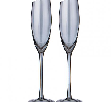 Набор бокалов для шампанского 2 штуки &quot;DAISY BLUE&quot; 180 мл