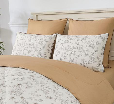 Постельное белье с одеялом "Sofi de Marko" Ришелье №57 Сатин, 1,5 спальный