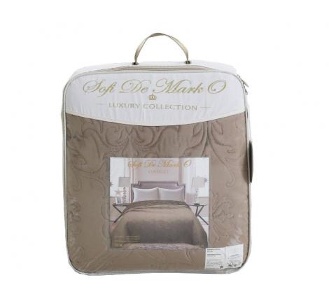 Покрывало "Sofi de Marko" Афина (шоколад) Велюр, 220х240