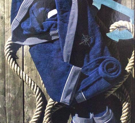 Халат мужской махровый Maison D'or "MARIN" синий, 3XL(54)/4XL(56)