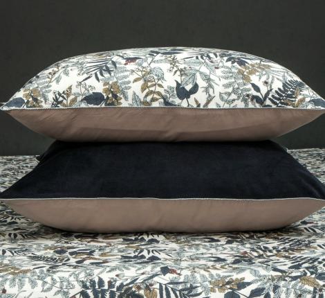 Постельное белье с одеялом "Kazanov.A." Беверли (индиго жемчуг) Велюр/Egypt Cotton,  Евро