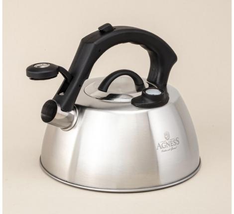 Чайник со свистком и термометром  "AGNESS", 2,8 л