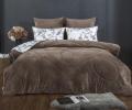 Постельное белье с одеялом "Kazanov.A." Валери (бежевый жемчуг) Велюр/Egypt Cotton, Евро