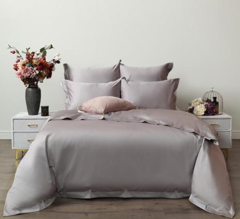 Постельное белье "Sofi de Marko" Моно (серый) Сатин ДеЛюкс, Евро 