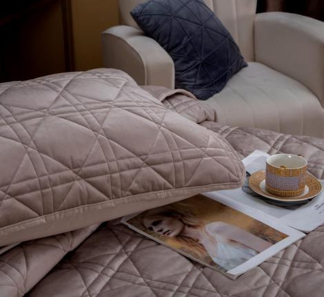 Покрывало велюровое "Kazanov.A." Dori (серый беж), 240х260