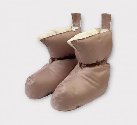Сапожки-носочки пуховые "Comfort Socks Travel Grass" LATTE, 40-45 р.