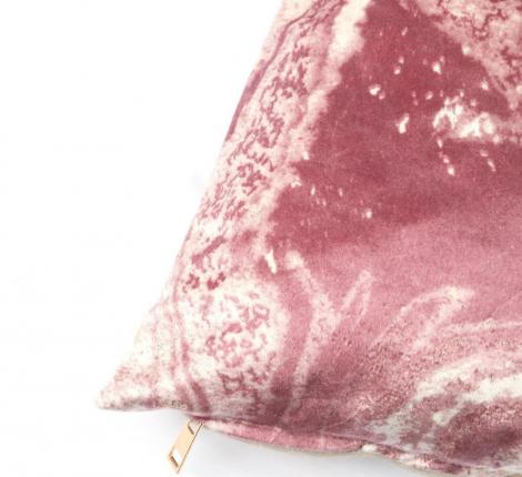Наволочка декоративная "Sofi de Marko" Мрамор (пепел роза) Велюр, 45х45
