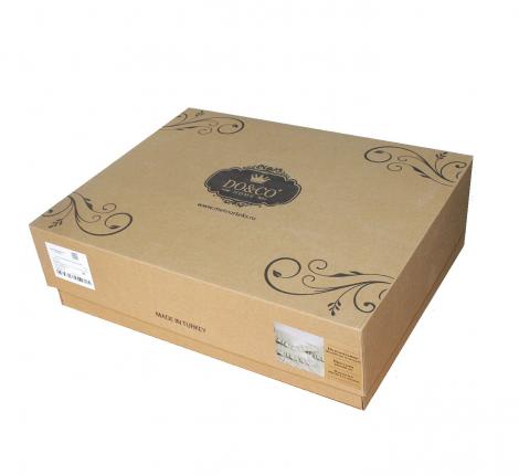 Постельное бельё "DO&CO" NATUREL (синий) Вареный Xлопок, Евро