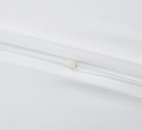 Постельное бельё "KARTEKS" сатин однотонный с кантом HK-01 (белый), 2 спальный